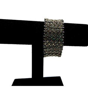 Crystal Bling Cuff Bracelet, Rhinestones, Stretch, Elegant Bracelet